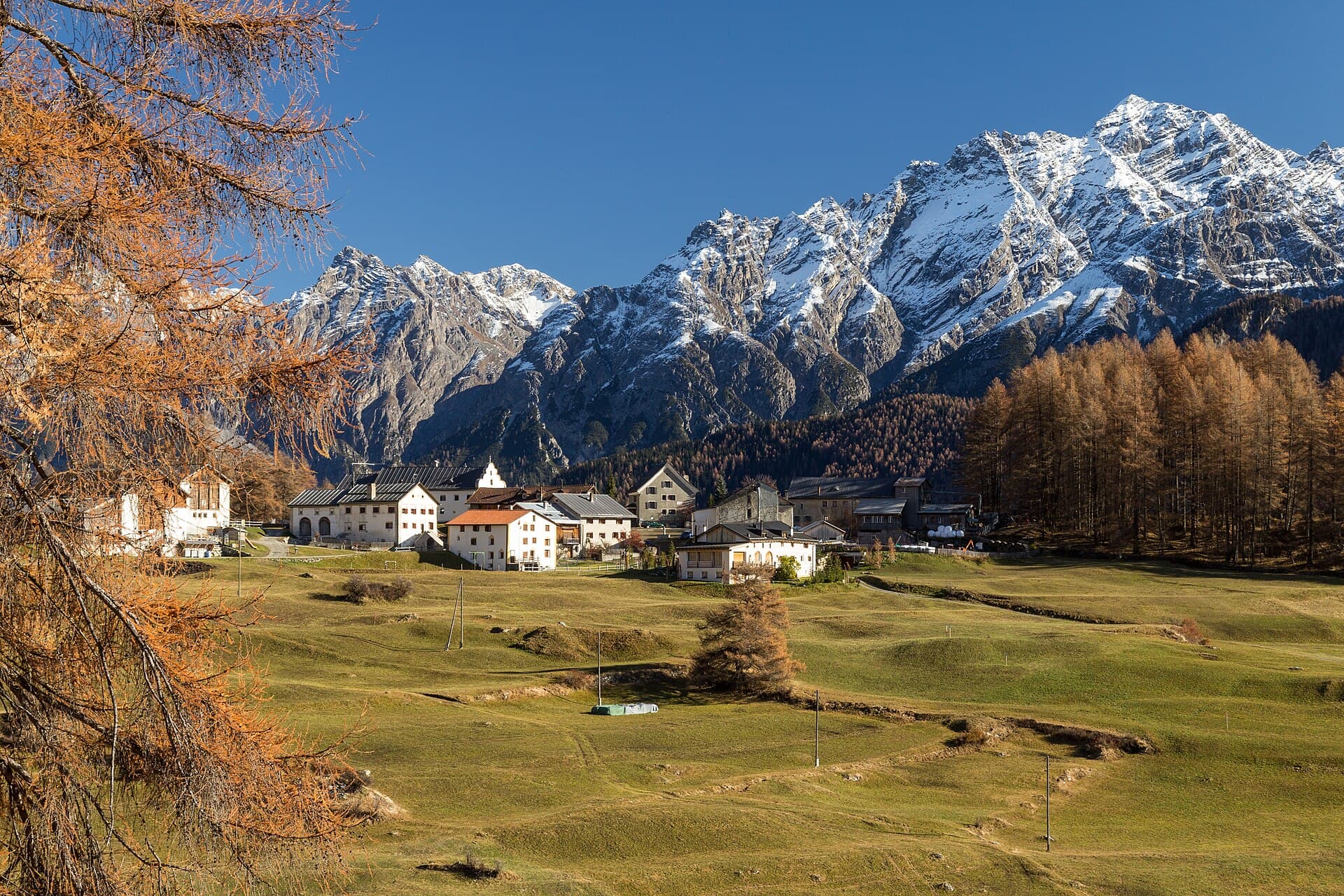 Switzerland landscape: Bos-cha, Engadina Bassa