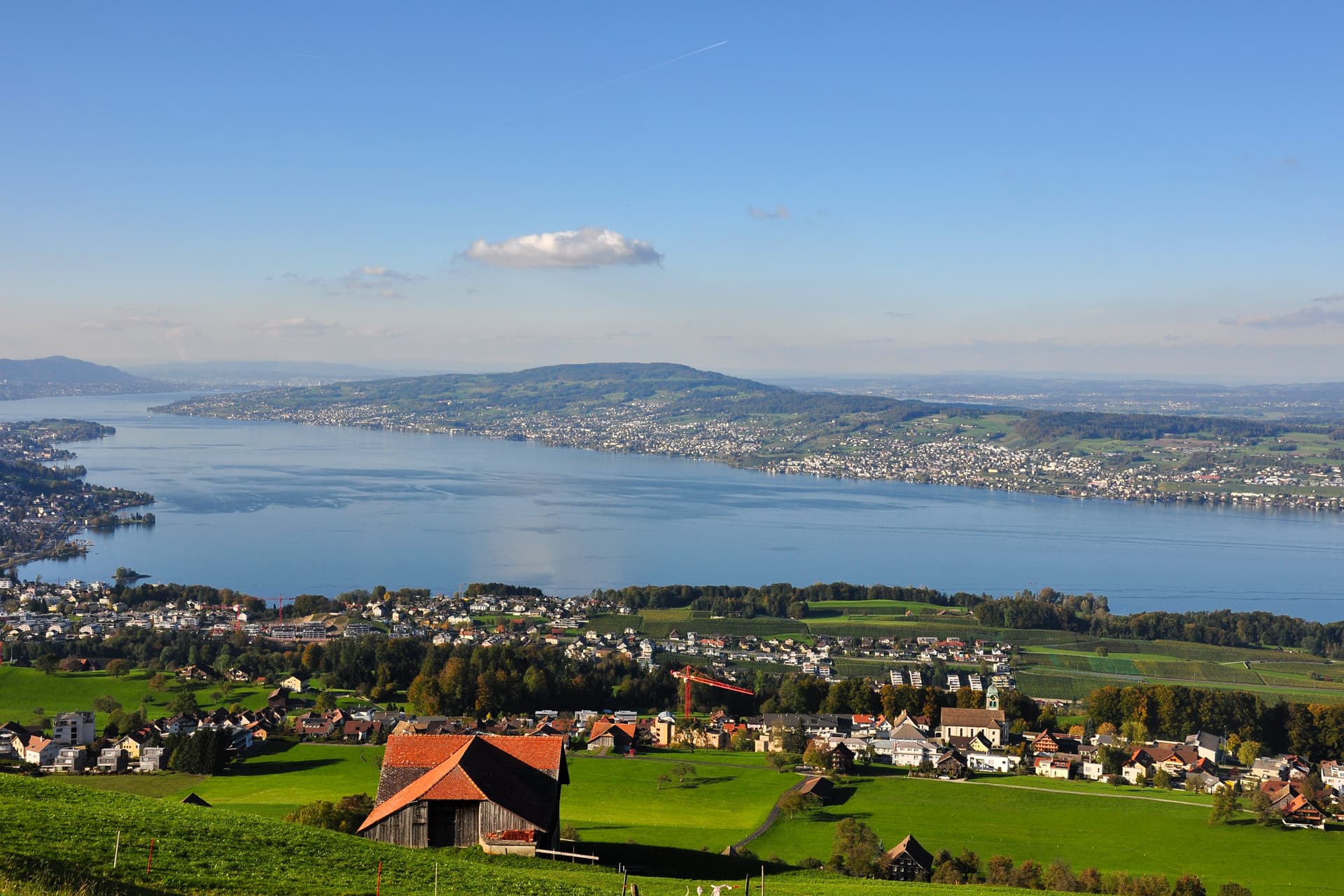 Switzerland landscape: Pfannenstiel - Zürichsee - Richterswil - Freienbach - Etzel 2010-10-21 16-07-14n
